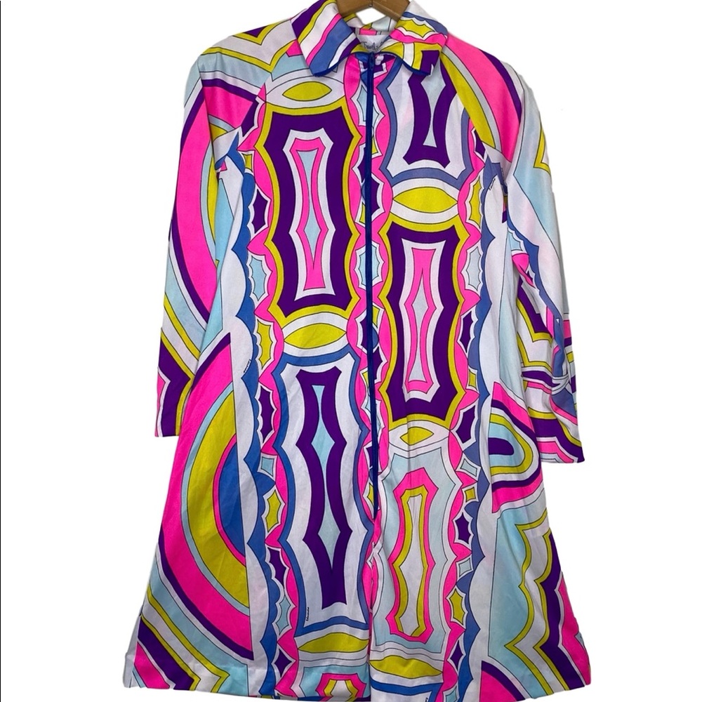 Vintage 60's Multicolored Psychedelic Tunic Dress